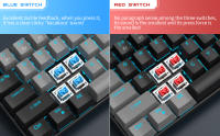 Teclado Mecánico De Juego MageGee MK-Star61 60% Con Retroiluminación Azul Marino 61 Teclas Compacto Portátil Para Gamer - details 2