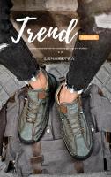 Zapatos De Cuero Para Hombre Hechos a Mano Transpirables Zapatos Casuales Cómodos Para Caminar Sneakers De Marca Lujo Tamaño Grande 38-48 - details 1