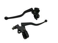 Manillar De Aluminio Negro Para Motocicleta Y ATV Con Palanca De Embrague Y Freno Cable Delantero Braido Accesorios De Motocross - details 3