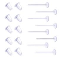 Aros De Joyería Invisibles De Plástico 5mm Para Manualidades DIY Suministros De Pendientes Sin Punzón (300 Piezas/150 Pares) - details 0