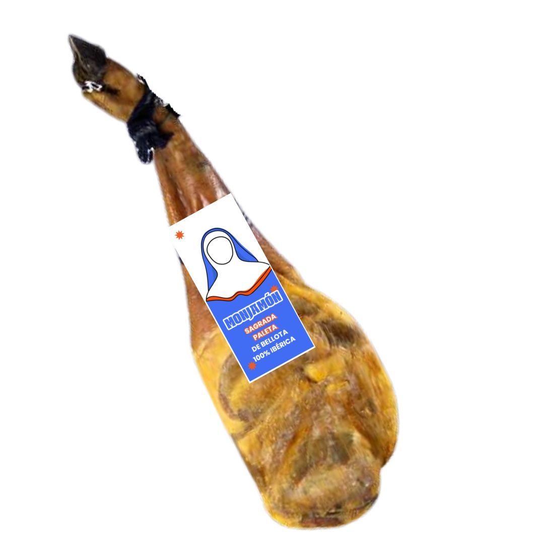 Sagrada PALETA DE BELLOTA 100% IBÉRICA 30 meses PREMIUM- Pata Negra - Monjamón [ Elegido Producto del Año 2025] - Brida Negra - Calidad  Gourmet.  Pocas Unidades