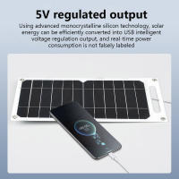 Panel Solar Portátil 6W Con USB Para Exteriores Impermeable Para Camping Y Senderismo Cargador De Móvil 5V De Silicio Monocrómico - details 4