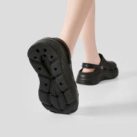 Sandalias De Plataforma Moda Para Mujer Verano 2025 Suela Gruesa EVA Clogs Para Jardín Antideslizantes Playa Con Agujeros Talla True - details 8