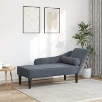 vidaXL Sofá diván con cojines terciopelo en color Gris claro/Gris oscuro/Azul y más | acolchados duraderos para sofás de jardín terraza exterior - details 1