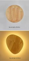 Lámpara De Pared LED De Estilo Simple Con Fuente De Luz En Forma Redonda Y Ovalada Material De Madera Iluminación Interior - details 8