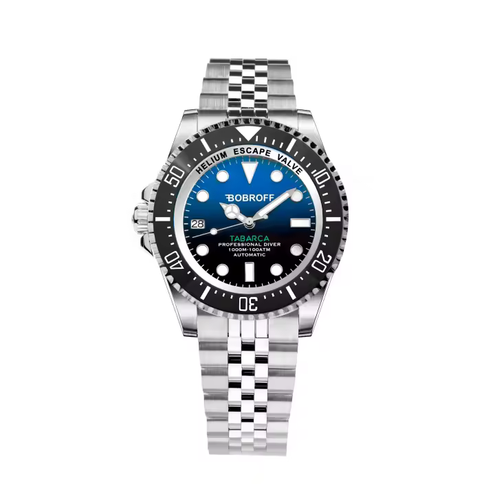 Bobroff Tabarca - Reloj de Hombre automático Diver Profesional de Buceo, 1000 m, Azul, válvula de Helio BF0003iJ - 1