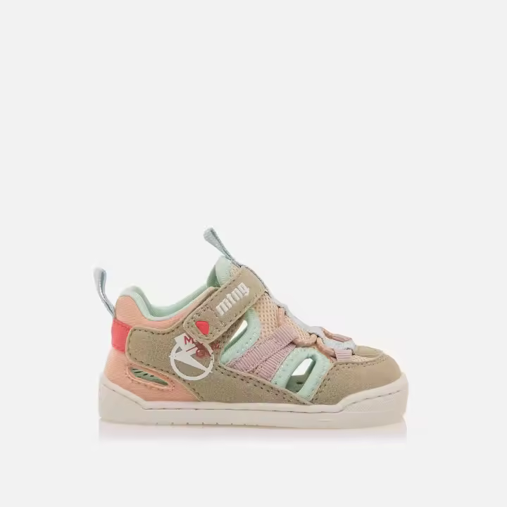 Sandalias Deportivas Bebé Cerradas Mustang Respetuosas Mesh Beige - 1