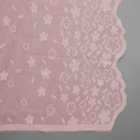 Cortina De Cocina Americana Rosa En Lace Cortina Corta No Perforada Translúcida De Poliéster Para Decoración De Hogar Y Café - details 3