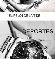 Reloj De Lujo Para Hombre En Acero Inoxidable Resistente Al Agua Con Calendario Y Luz Propia Reloj De Cuarzo Moda Reloj Hombre FNGEEN S001 - details 1