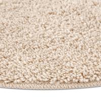 Alfombra de pelo largo vidaXL con respaldo de látex Crema ø120 cm - details 6