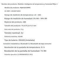 Termómetro Y Higrómetro Inteligente XIAOMI Mi Bluetooth Digital Sin Fuerza Compatible Con Mijia Para Medición De Temperatura Y Humedad - details 17