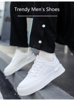Zapatos Blancos Para Hombre Y Pareja Zapatillas Casuales De Patinaje Cómodas Moda Antideslizantes Suela Gruesa Tallas Grandes 39-47 - details 2