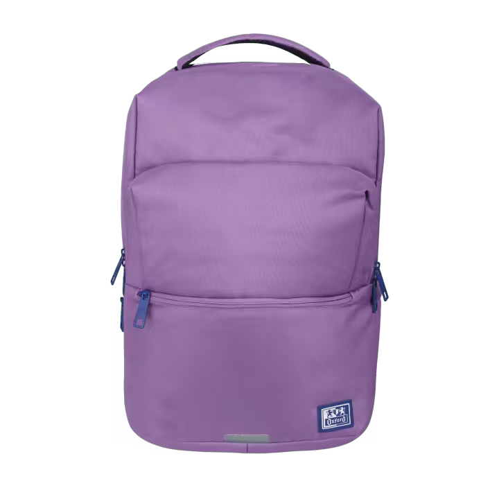 Mochila Escolar Oxford Young Proof B-Ready 28 litros - 2 compartimentos y 10 bolsillos - Incluye protector para la lluvia - color lila - Diseño curso 2025 - Vuelta al cole 2025 - 1