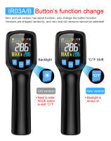 Termómetro Infrarrojo Digital No Contacto Con Imagen Láser Y Alarma De Luz LCD Medidor De Temperatura Y Humedad Téléhill - details 0