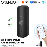 Sensor De Temperatura Y Humedad Inteligente ONENUO Tuya Compatible Con Alexa Monitorización Remota a Través De APP SmartLife Negro - details 0