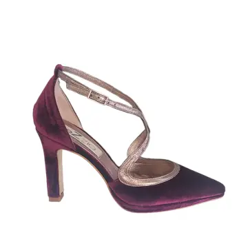 Sandalia terciopelo burdeos Envío Gratis* Miravia