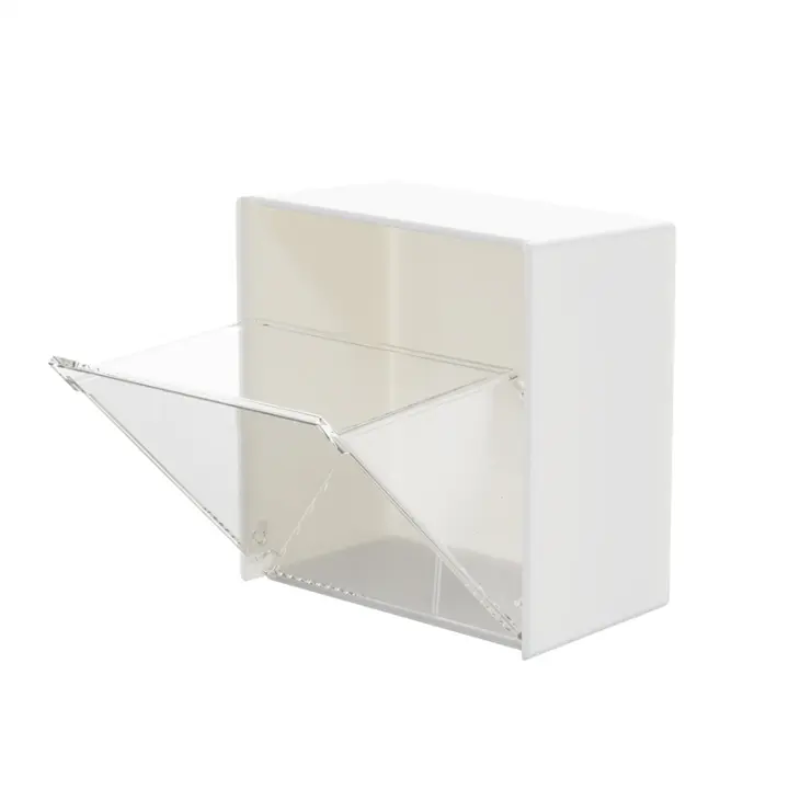 Estante De Pared De Plástico Para Joyería Organizador De Baño Para Maquillaje Almohadillas De Cotonete Cajas De Almacenamiento Para Labiales/Reloj - 1