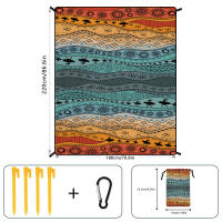 Tapete de playa bohemio, tapete impermeable y a prueba de humedad de secado rápido, tapete para pícnic al aire libre, manta para acampar, 180x220cm - details 1