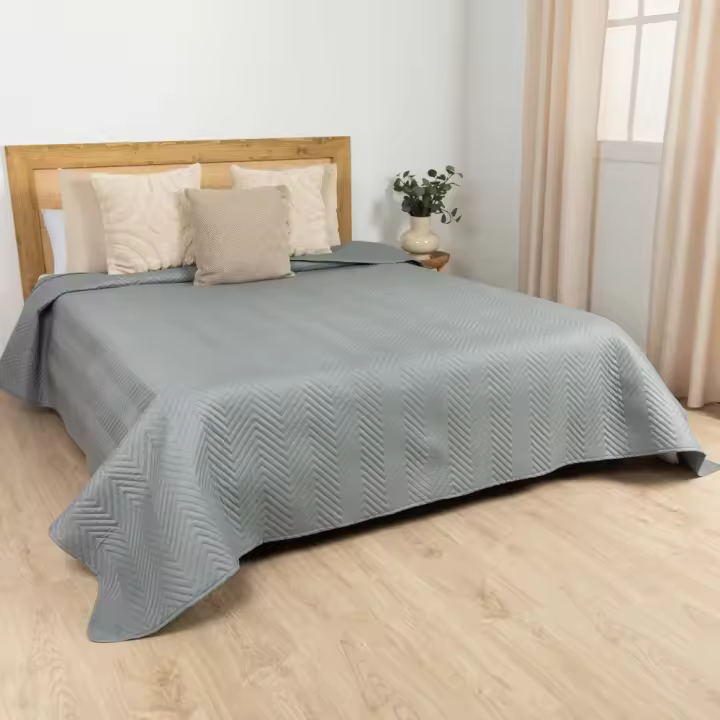 TRAMAS+ Colcha Bouti Lisa para Cama de Primavera y Verano, Cubrecamas de Colores Lisos para Habitación Moderna y Juvenil - 1