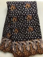 Tela De Encaje Africano De Algodón 2024 Nuevo Estilo Nigéria Suizo Con Piedras Para Costura Vestido De Navidad Para Mujer - details 9