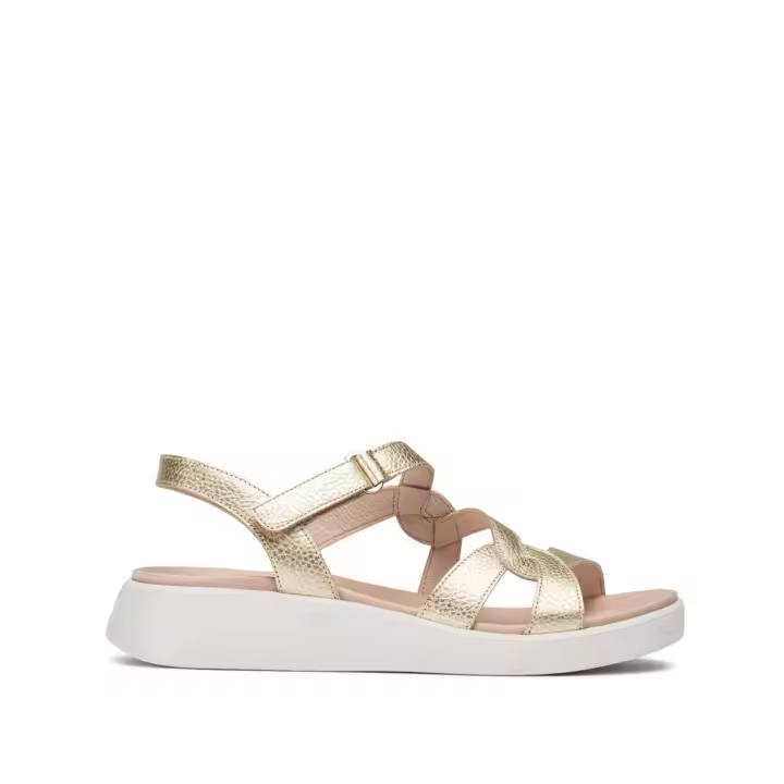 WONDERS  SANDALIA PIEL PLATINO - 1
