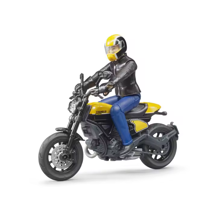 Motorista Con Moto Ducati Amarilla (Bruder 63053) - 1