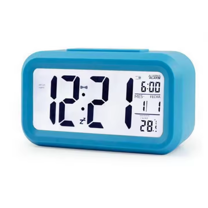 Digital LCD Despertador con Termómetro Calendario - 1