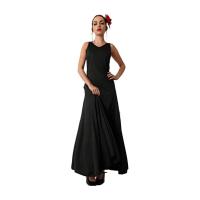 Vestidos Profesional de Baile Danza Flamenco o Sevillanas para Mujer Vestidos de Fiesta Elegantesen Cuello V sin Mangas (4 Colores Disponibles) - details 1