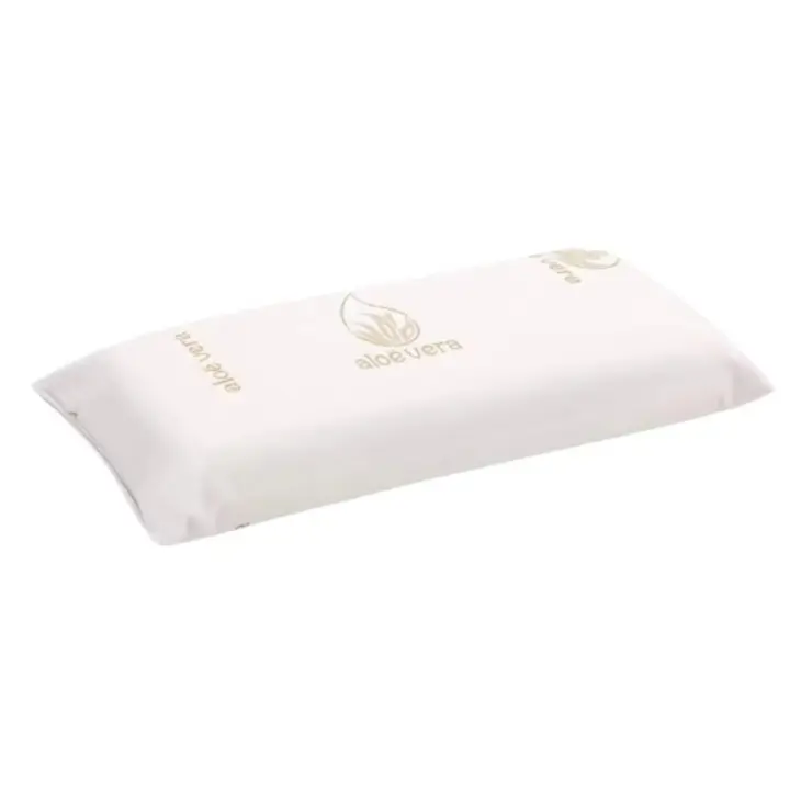 Almohada Viscoelastica Antiácaros y Antibacterias,Tejido Aloe Vera PREMIUM, con núcleo Viscoelástico, Indeformable, Hipoalergénico, Termorregulado, Adaptabilidad al Cuello. Envío desde España. - 1