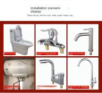 Tubo De Agua Flexible De Acero Inoxidable Para Cocina Baño Y Toilette Resistente a Explosiones 50/80cm 1/2 Pulgada Braided - details 0