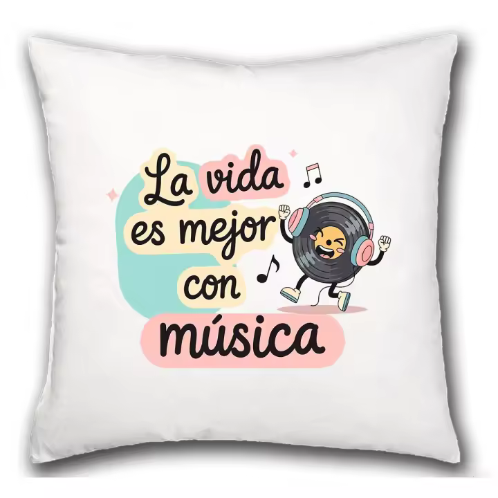 MERCHANDMANIA Cojín frase graciosa musica vida motivacion kpop hogar comodo cussion - 1