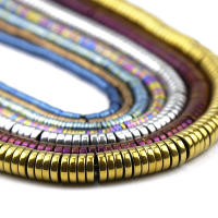 Todas Las Colores Hematita Redonda Plana Contador De Piedra Natural Para Fabricación De Joyas DIY Accesorios 3/4/6/8mm - details 2