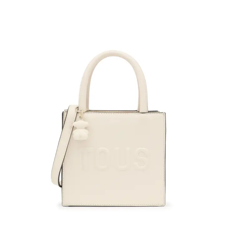 Bolso Tous mini cube Brenda CON REGALO AGENDA PLANIFICADOR TOUS modelo beige con garantía y packaging oficiales de la firma - 1