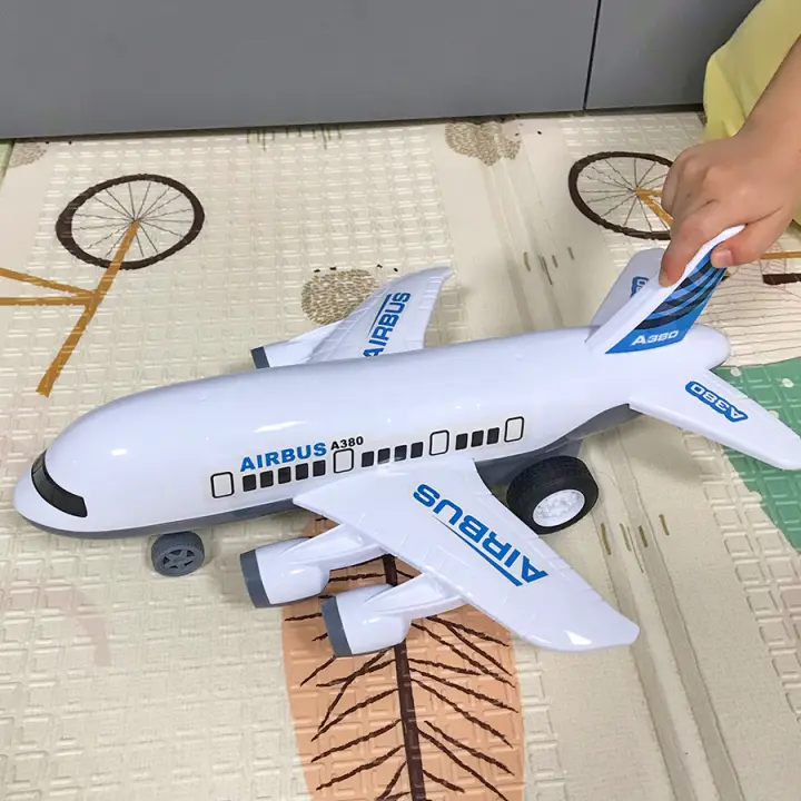 Juguete De Avión Blanco Para Niños Kit De Modelado De Gran Inercia Auto-Asamblea Regalo De Navidad Para Niños Edad 3-6 Años - 1
