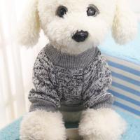 Suéter para perro mascota, ropa de perro cálido, abrigo de lana para mascotas para cachorro pequeño mediano grande perro, rosa y gris (XS, gris) - details 2