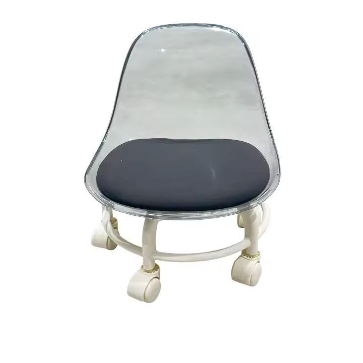 TABURETE BAJO CON RUEDA, TABURETE CON ASIENTO BAJO Y RUEDAS Y ESPALDO, 360 GRADOS TABURETE GIRATORIO CON RUEDAS,TABURETE SILLA GIRATORIA PARA LA LIMPIEZA DEL HOGAR ,TABURETE PARA PEDICURA - 1