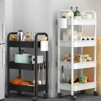 Carro De Almacenamiento Móvil Con Ruedas Organizador De Cocina Para Snacks En El Dormitorio Y Sala De Estar Estante Multicapa De Plástico Para El Hogar - details 17