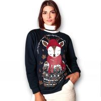 Sudadera Ciervo de Keep and Trendy, algodón con pelo, cuello vuelto, ilustración delantera. - details 0