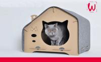 WANEKA Hamaca Gato Cama Pared Colgante Regalo Gatuno Escalera Accesorios Gatos Escalera Madera Sisal Madera Natural Cuerda y algodón Pared Escalada - details 3