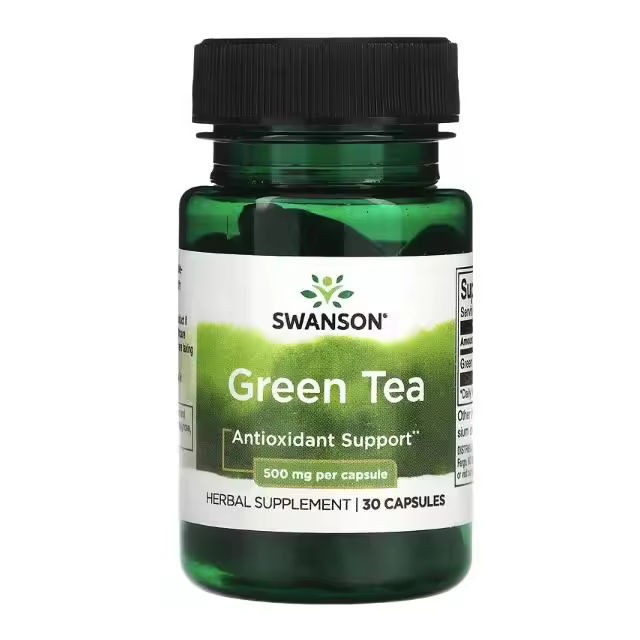 Swanson, Té verde, 500 mg, 30 cápsulas - Protección antioxidante para combatir los radicales libres. - 1