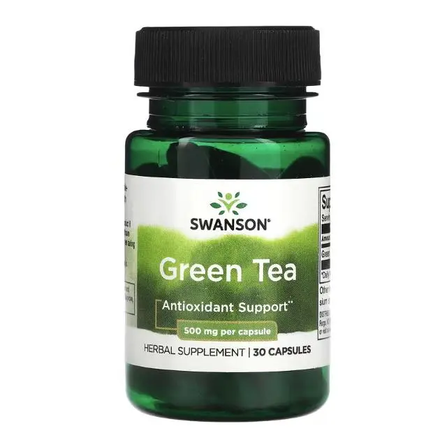 Swanson, Té verde, 500 mg, 30 cápsulas - Protección antioxidante para combatir los radicales libres. - 1