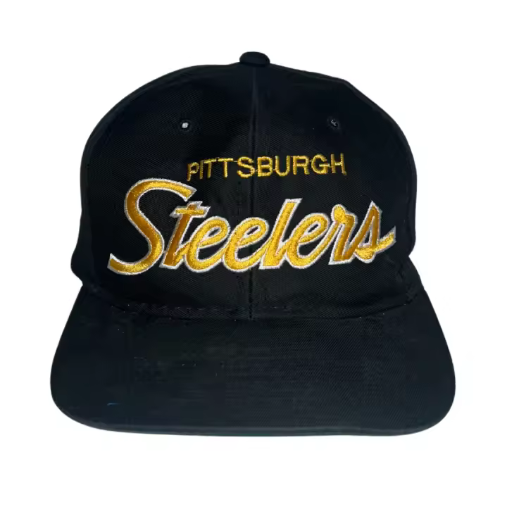 Sport Specialties Gorra Pittsburgh Steelers negra para niños Vintage 90s nueva NFL Authentic Pro Line for Kids The Youth Sport Specialties hecha en Korea ajustable 48-54cm - 1