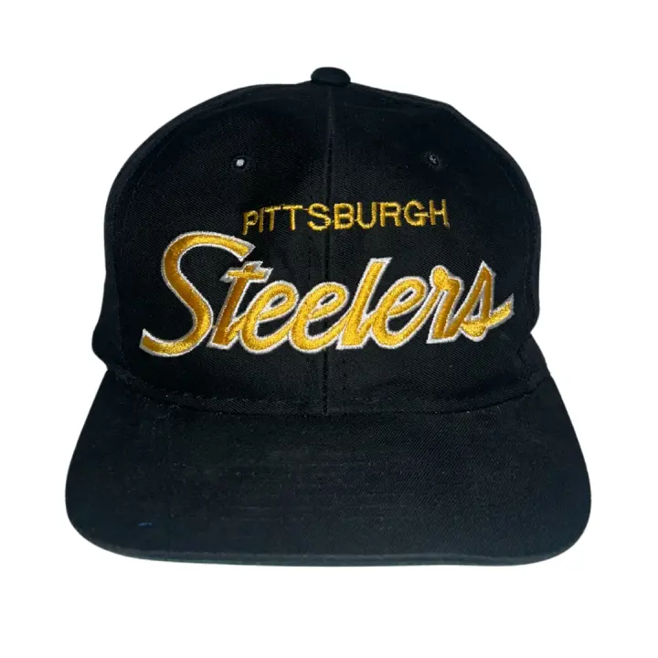 Sport Specialties Gorra Pittsburgh Steelers negra para niños Vintage 90s nueva NFL Authentic Pro Line for Kids The Youth Sport Specialties hecha en Korea ajustable 48-54cm - 1
