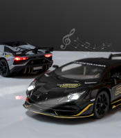 Coche De Juguete a Escala 1/24 Lambor Aventador SVJ63 En Aleación Con Sonido Luz Y Retroceso Para Niños Y Coleccionistas - details 2