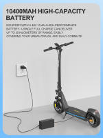 JOYOR C10 Patinete Eléctrico, Motor de 500W, Batería Extraíble de 48V 10.4Ah, Neumáticos de 10 Pulgadas, Velocidad Máxima de 40km/h, Alcance Máximo de 30-50km, Carga Máxima de 120kg, Freno de Disco Dual, Cerradura NFC - details 15