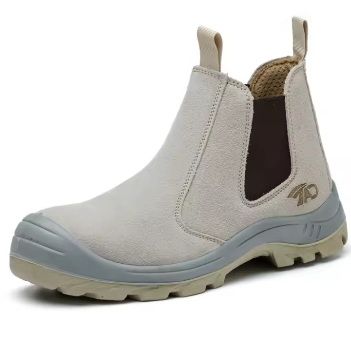 Botas De Seguridad Para Hombres Zapatos De Trabajo Con Punta De Acero Sin Cordones Para Construcción Soldador Welder - 1