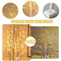 Árbol De Navidad Con 144 Lámparas LED Blanco Cálido Para Decoración De Fiestas Y Vacaciones Con Alimentación USB Regalo Para Halloween Y Pascua - details 5