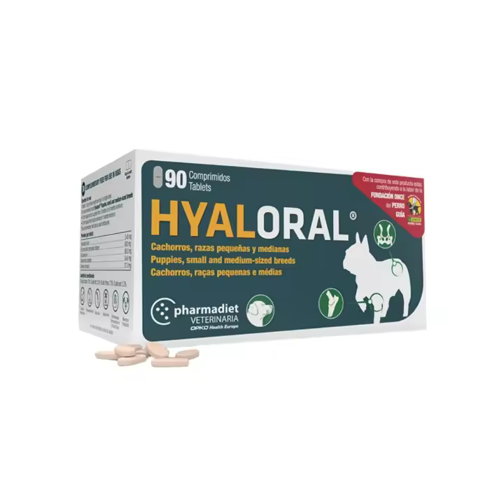 PHARMADIET - Hyaloral - Condroprotector para Perros Razas Pequeñas y Medianas (hasta 20 kg) - 1