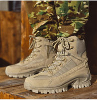 Botas De Táctica Desértica Para Hombres Zapatos De Senderismo Con Cubierta Alta Impermeables Y Seguridad Anteojos De Trabajo - details 6