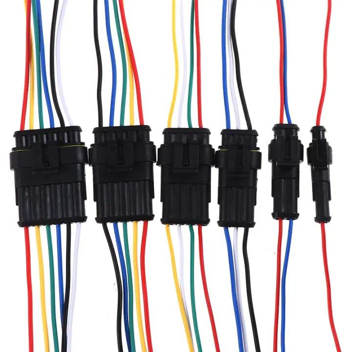 Conector De Cable Eléctrico Impermeable Para Coche 1/2/3/4/5/6 Pin Macho/Femenino Adecuado Para Automóviles Conectores De Cable - 1